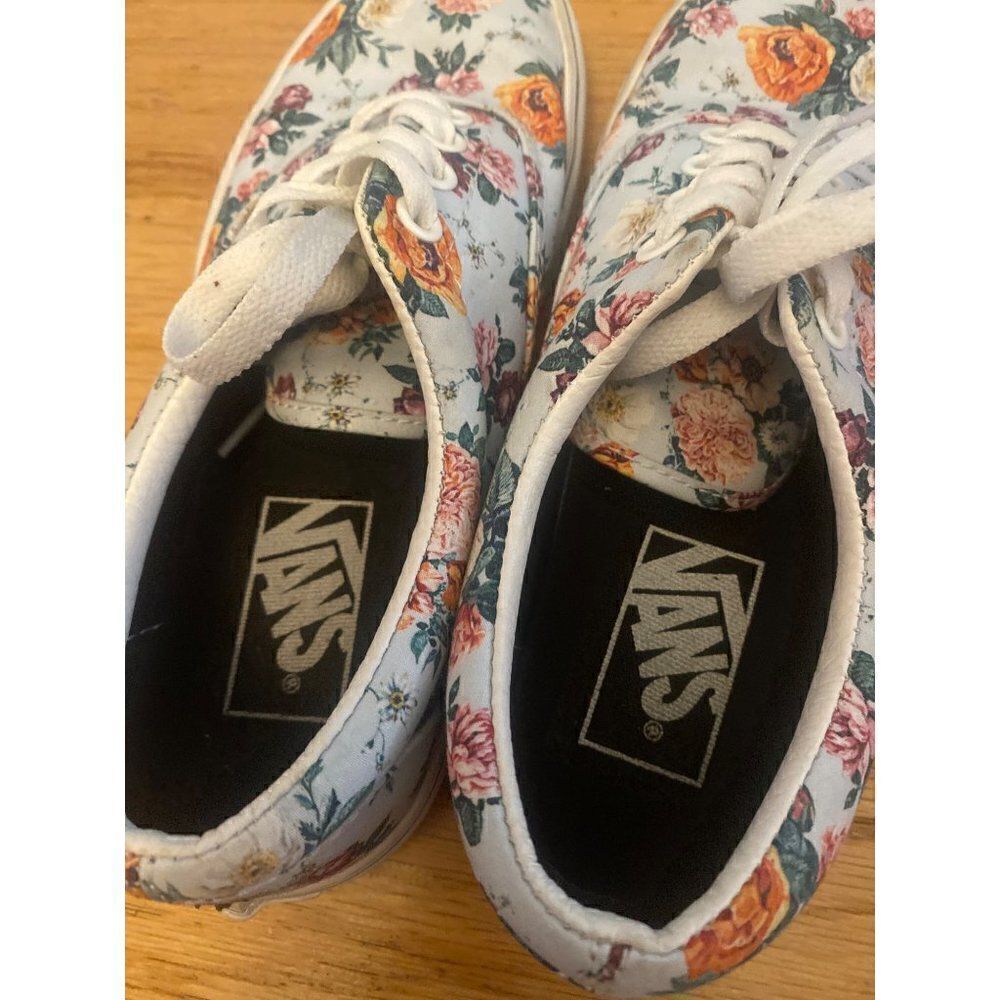 Vans, unisex blue Era Garden Floral Flower Design shoe men’s 4.5 women’s 6 - Picture 7 of 8